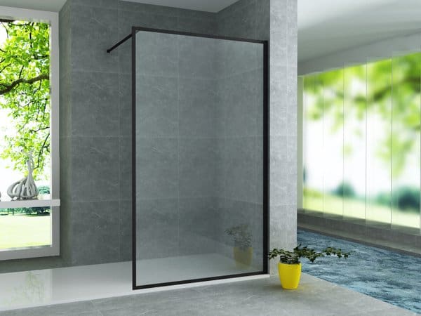 Douchewand Zwart Frame Danilo 120 x 200 cm 8mm - Afbeelding 2