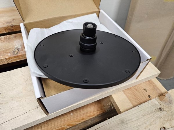 Wiesbaden luxe messing hoofddouche rond 200 x 12 mm, mat zwart - 29.2815 - Afbeelding 2