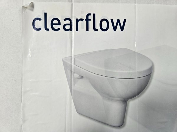 Wandcloset 51 x 35 cm clearflow rimless met softclose zitting