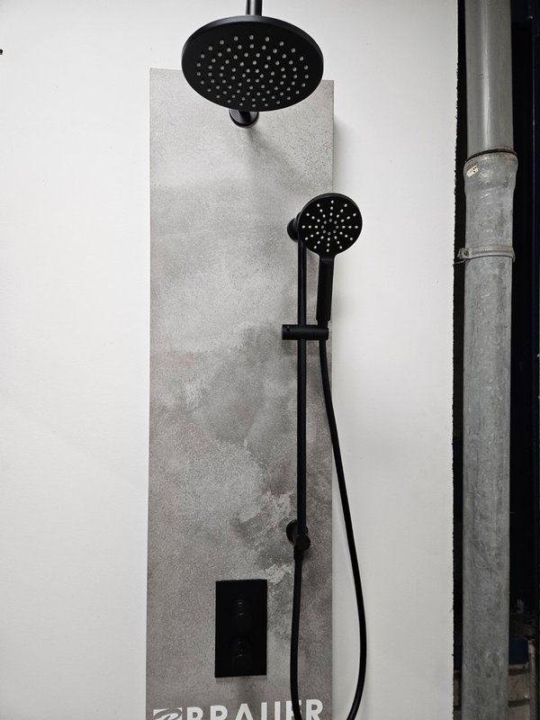 Brauer Black edition hoofddouche 20 cm met wandarm en glijstang (showroom model) - Afbeelding 2