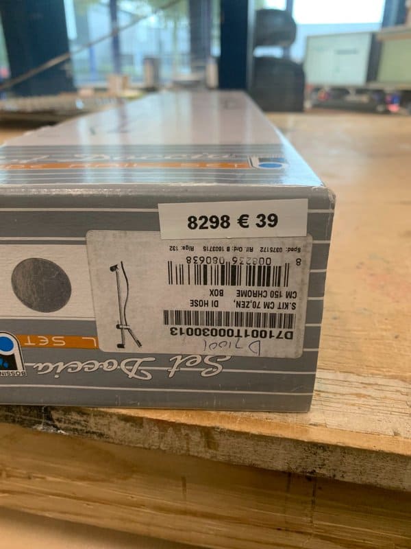 Bossini glijstang 70 cm met staafdouche chroom - Afbeelding 2