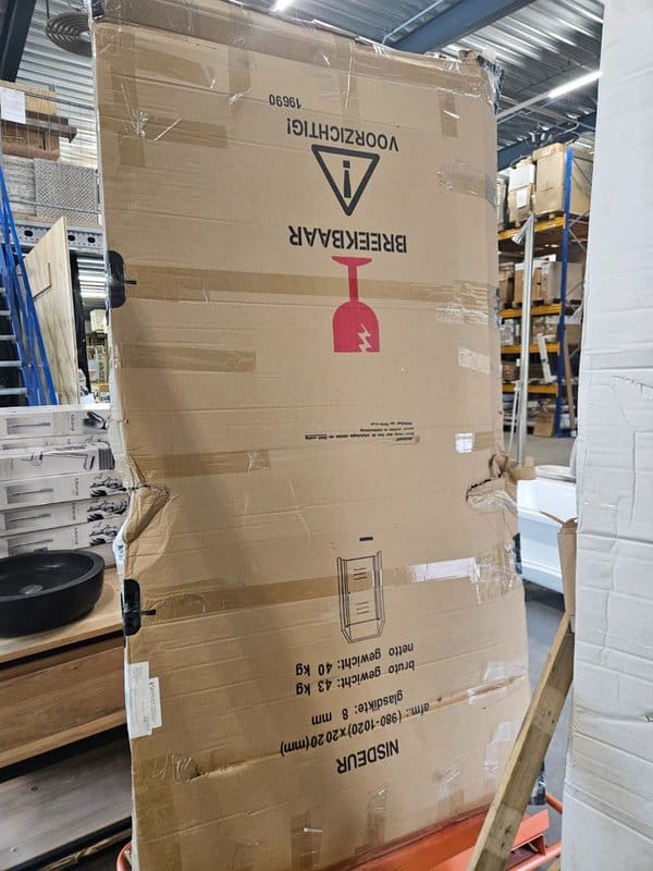 Wiesbaden Between nisdeur 100 x 200 cm 8 mm nano gecoat helder glas/chroom - Afbeelding 4