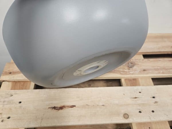 Waskom 41 x 13 cm mat licht grijs keramiek - Afbeelding 4