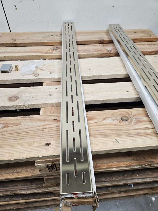 Los rooster douchegoot 90 cm geborsteld messing / goud - Afbeelding 2