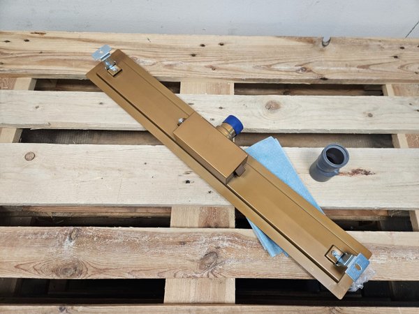 Douchegoot Wiesbaden Met Flens 70 x 7 cm 6.7cm Diep Geborsteld Brons Koper - Afbeelding 2