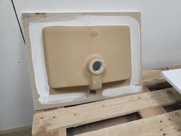 Wastafel 60 x 47 cm keramiek wit met 1 kraangat - Afbeelding 5