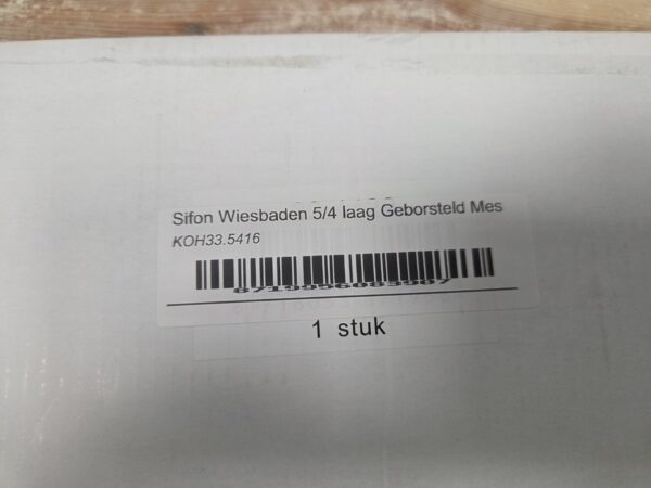 Wiesbaden Universele Sifon Star Laag Geborsteld Messing 5/4" x 32 mm - 33.5416 - Afbeelding 2