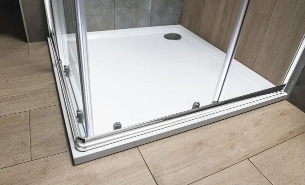 Aqualine Agga - Douchehoek 90x90x185 cm, chroom/helder glas HLF909Y - Afbeelding 4