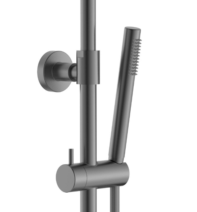 Regendoucheset – Thermostatisch – Opbouw – Cool Touch – Gunmetal Grey - Afbeelding 3